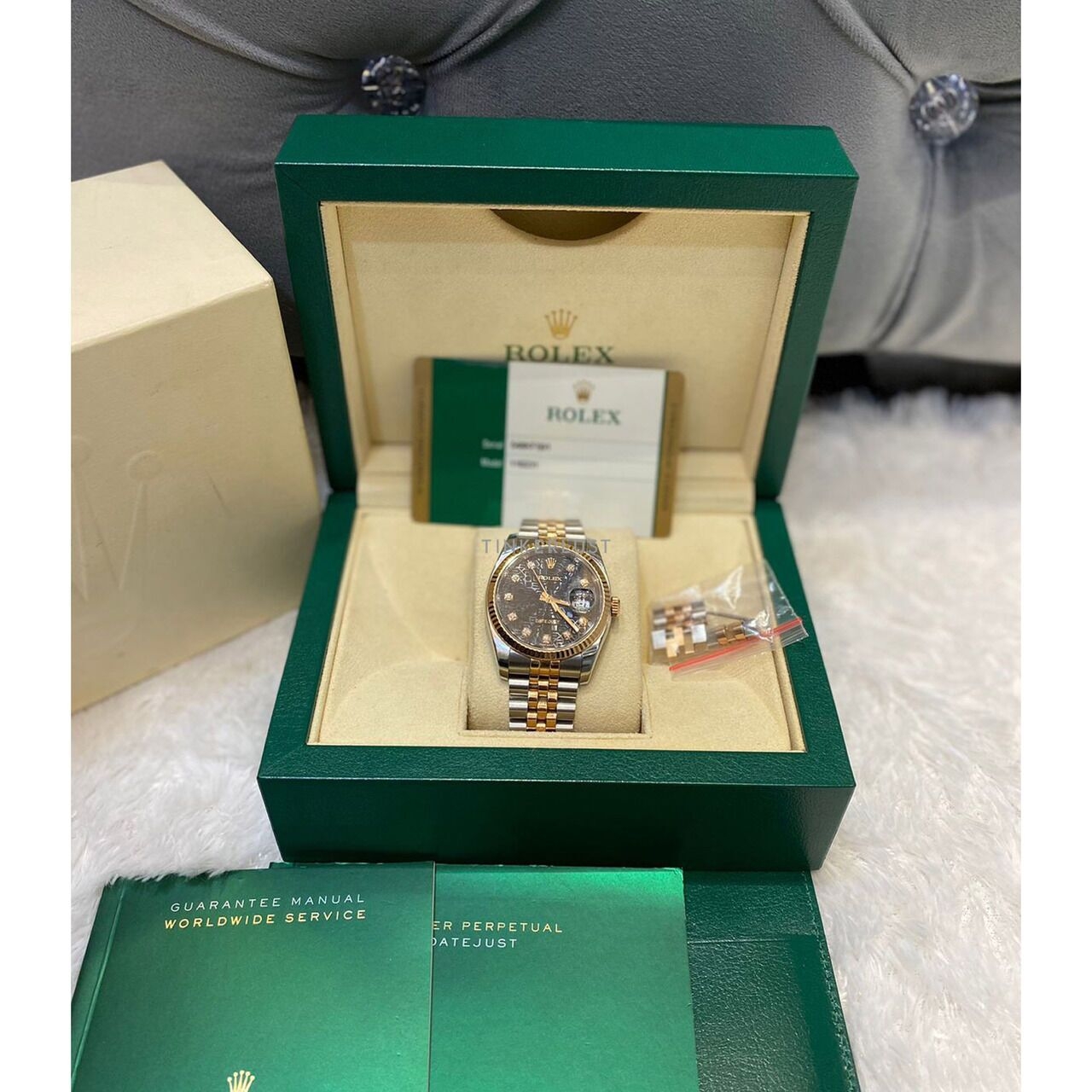 Rolex Datejust 36 Rose Gold Jubilee Diamond Diale 2017 Watch