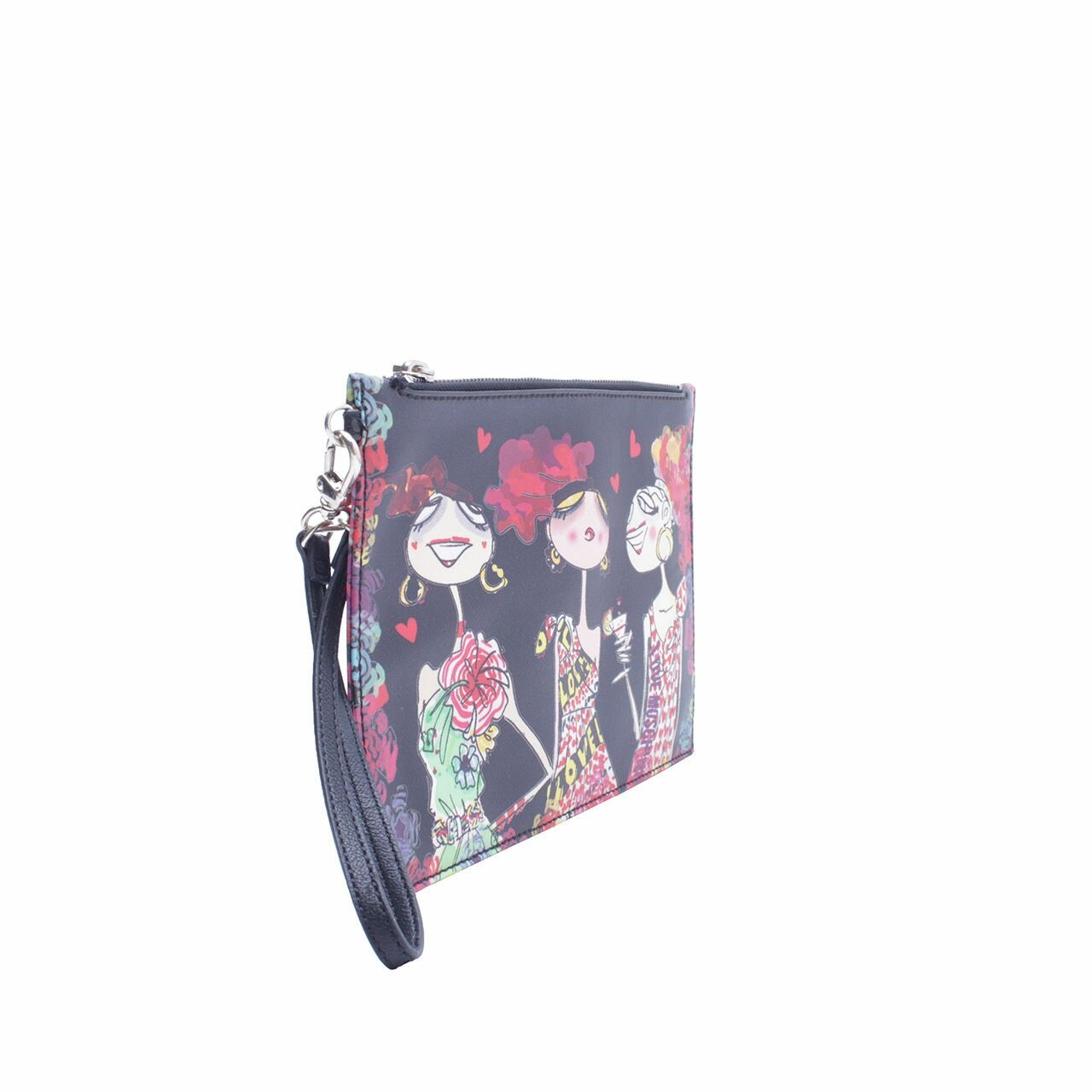 Love Moschino Black Patterned Clutch