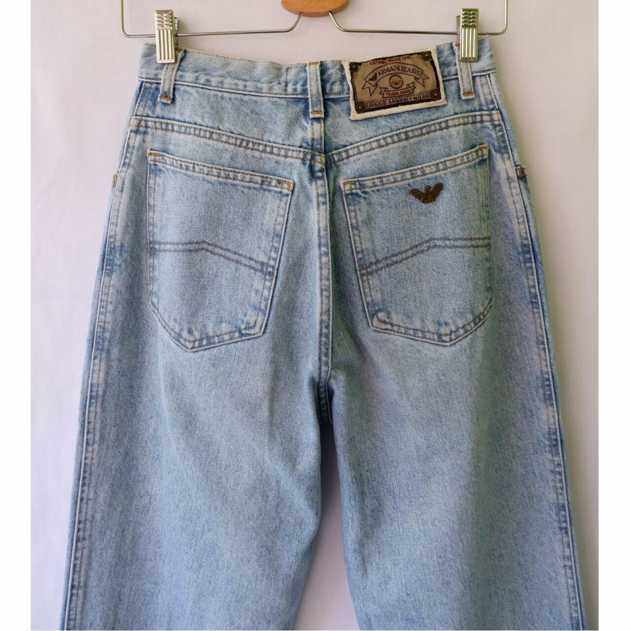 Armani Jeans Blue Highwaist Baggy Jeans Long Pants