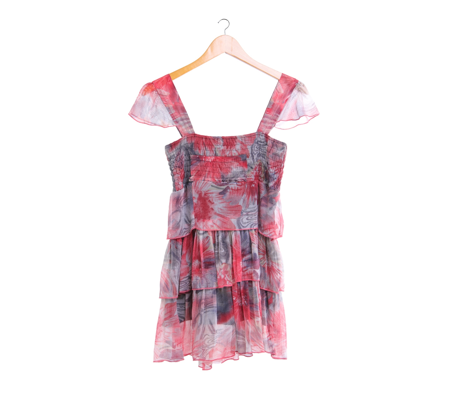Cavalier Multi Colour Abstract Tiered Sleeveless