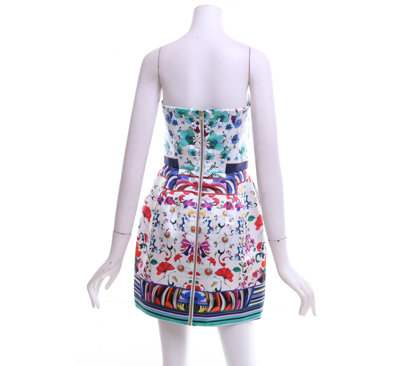Mary Katrantzou Multi Colour Floral Strapless Mini Dress