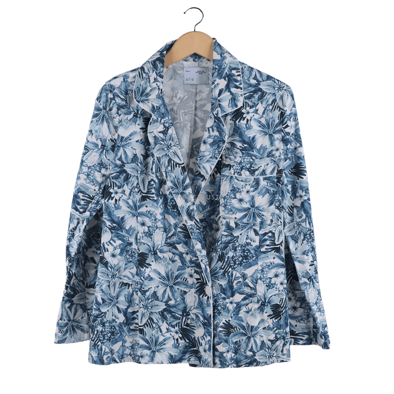 ATS The Label Navy & White Floral Blazer