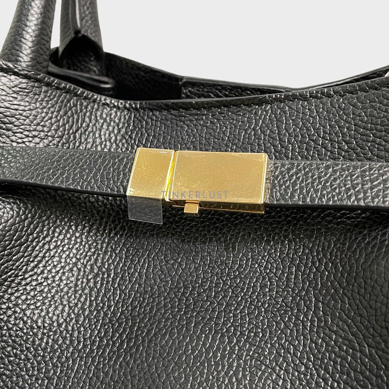 DeMellier The Midi New York Black Grained GHW Handbag