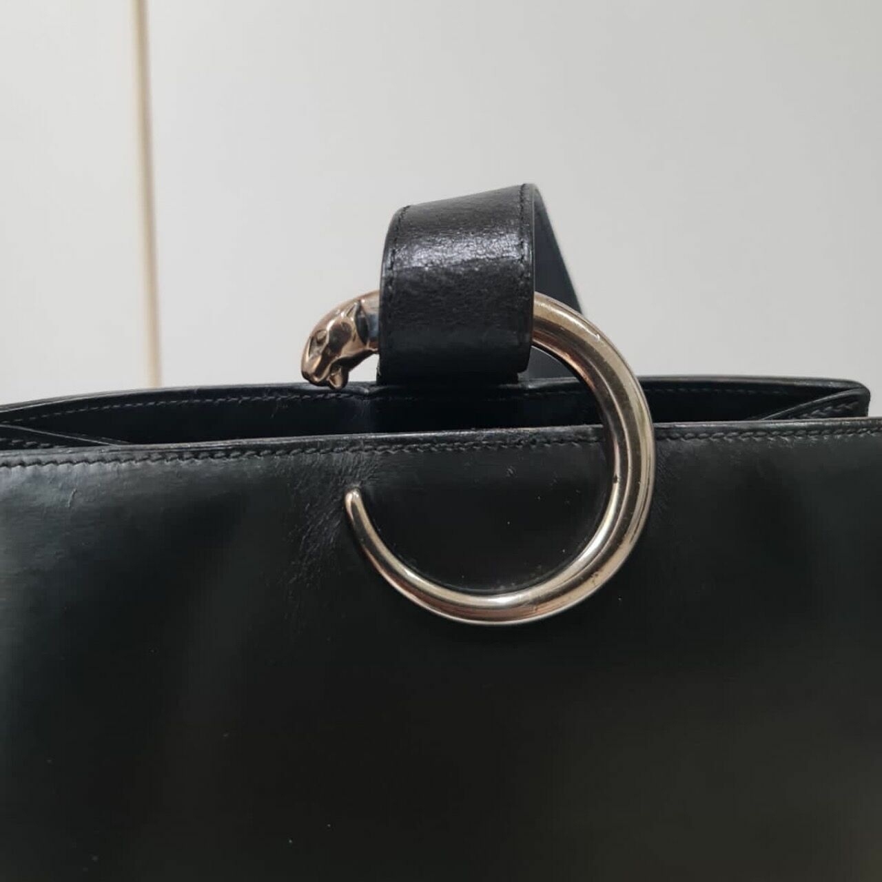  Cartier Panthère Black Leather Backpack