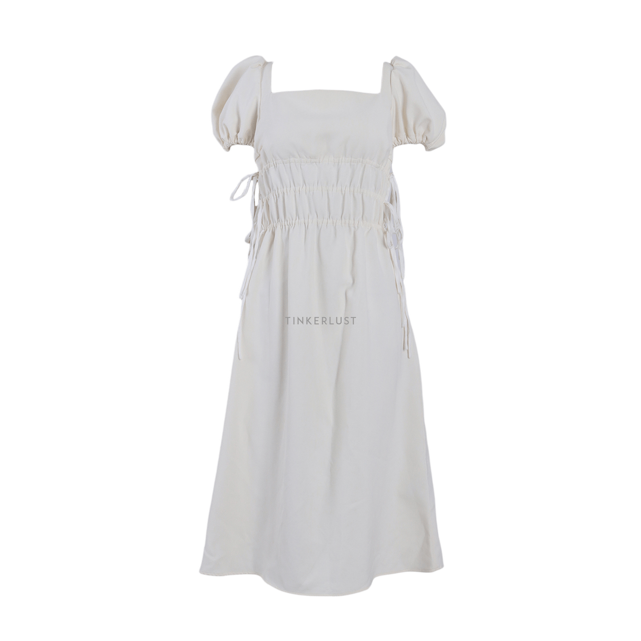 La Fleur White Midi Dress