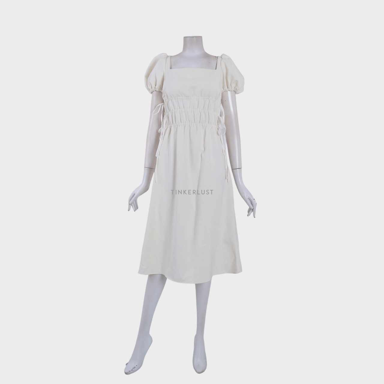 La Fleur White Midi Dress