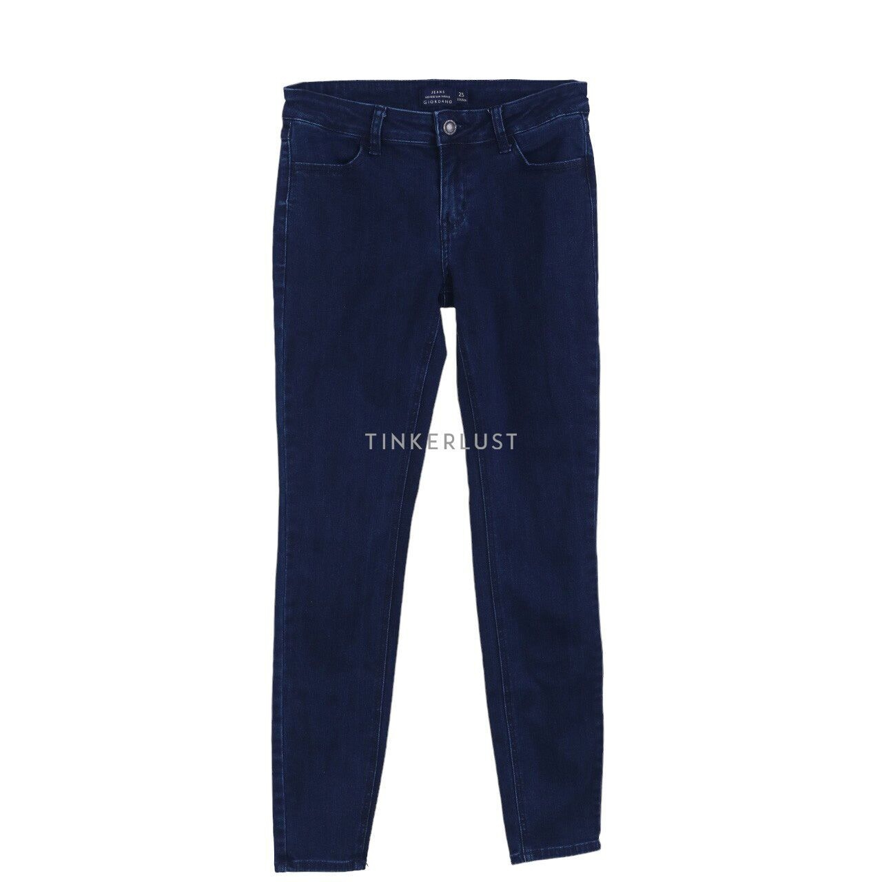 Giordano Dark Blue Mid Rise Slim Tapered Jeans Long Pants