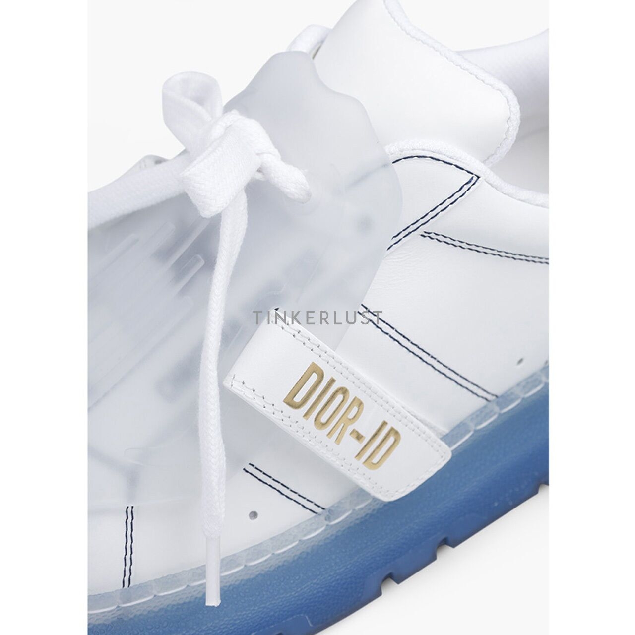 Christian Dior Dior-ID Deep Blue Calfskin & Transparent Rubber Sneakers