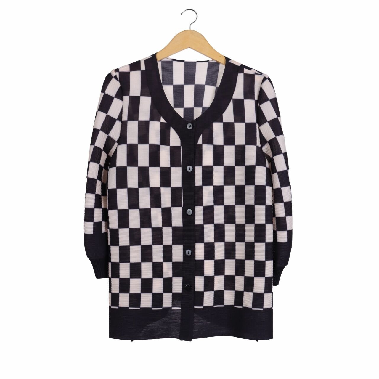 Orgeo Official Black & Cream Checkerboard Blouse