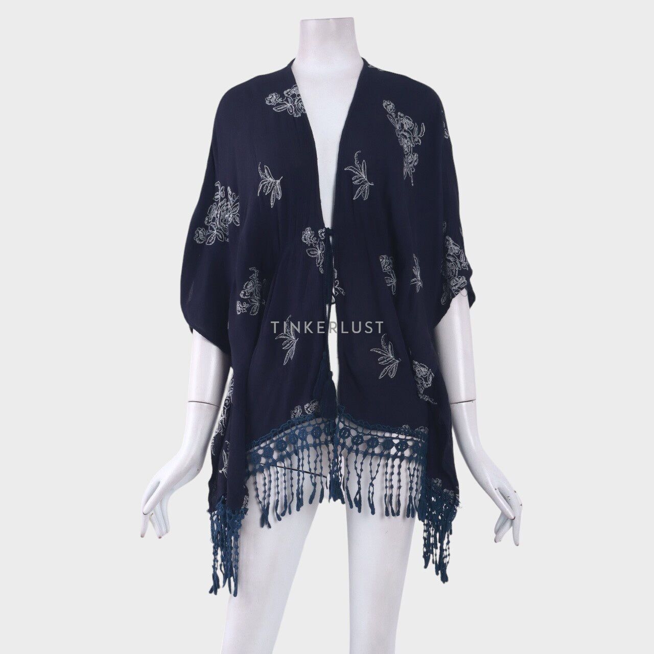 Chic Simple Navy Floral Wrap