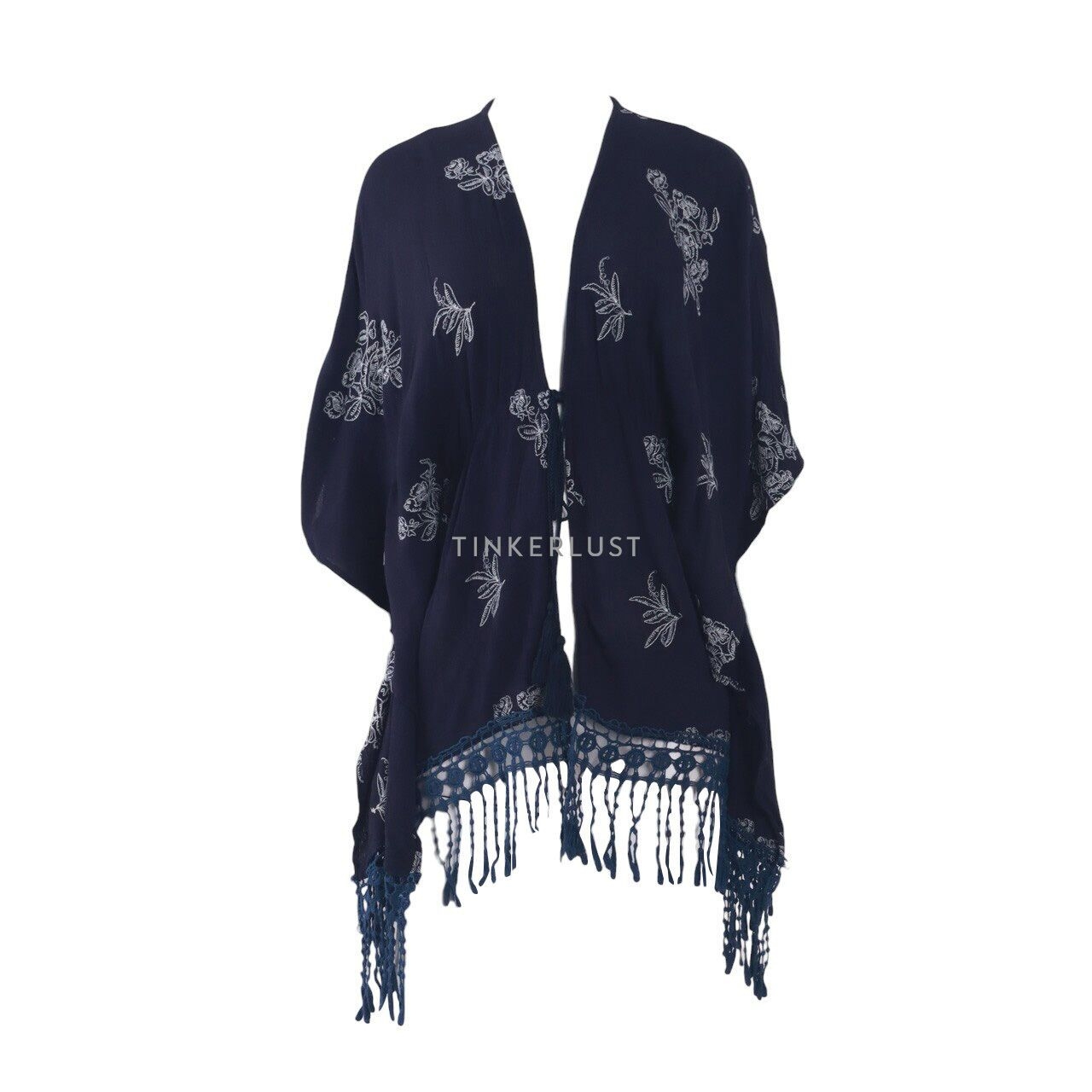 Chic Simple Navy Floral Wrap