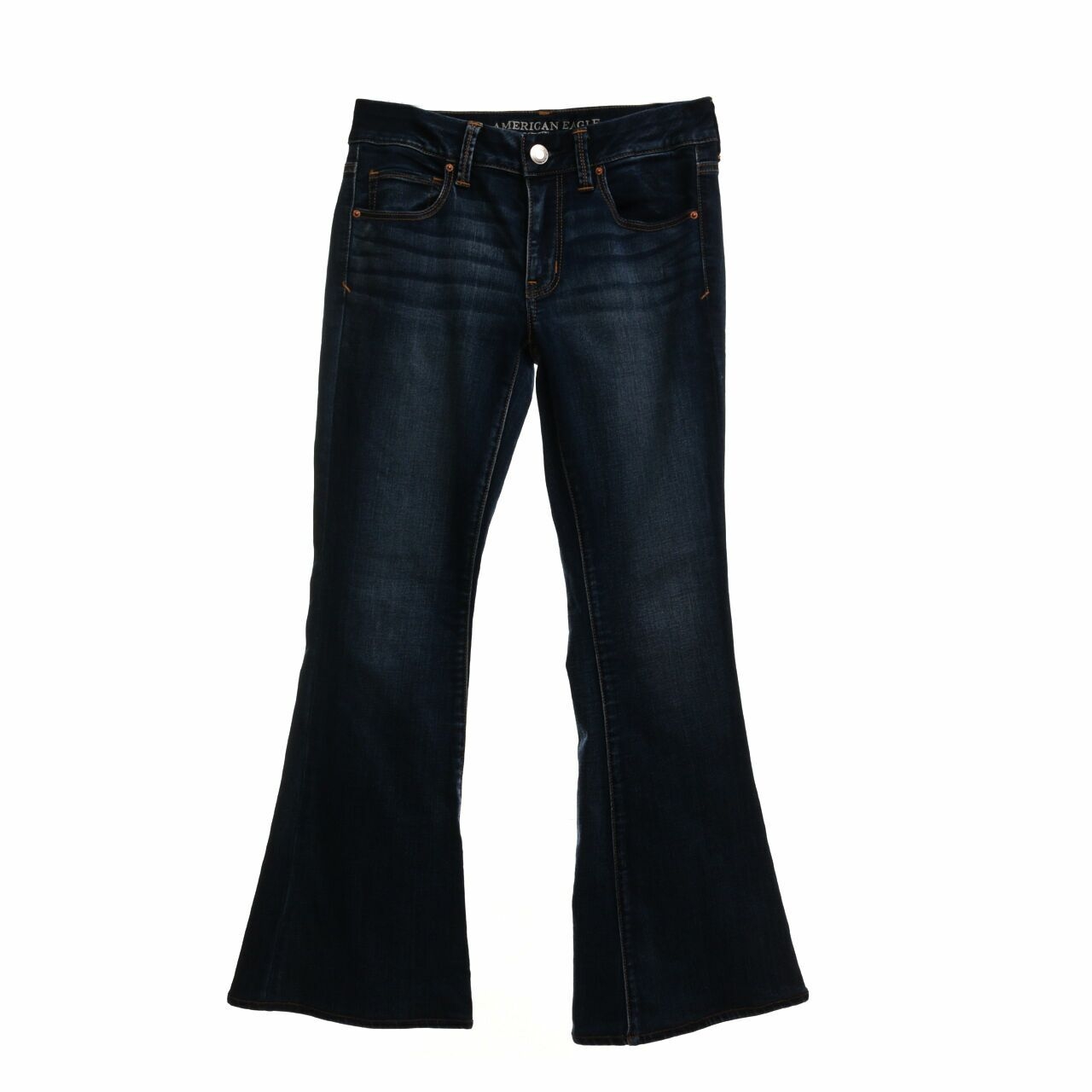 American Eagle Dark Blue Cutbray Jeans Long Pants