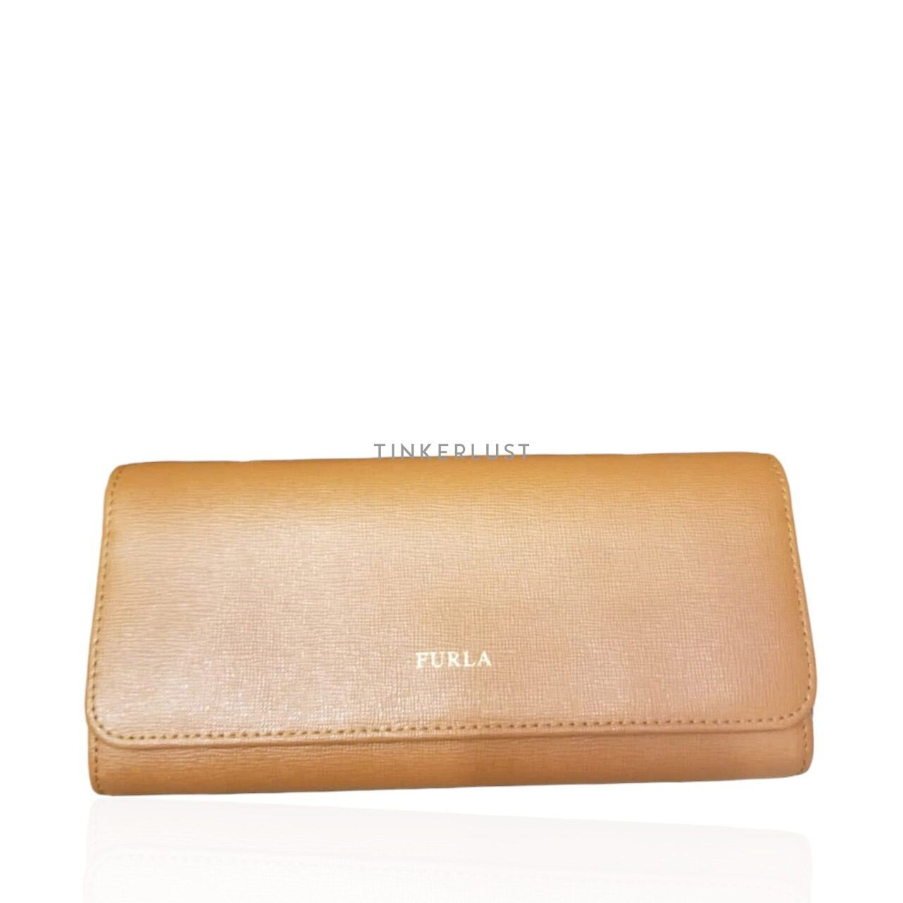 Furla Bifold Continental Tan Leather Wallet