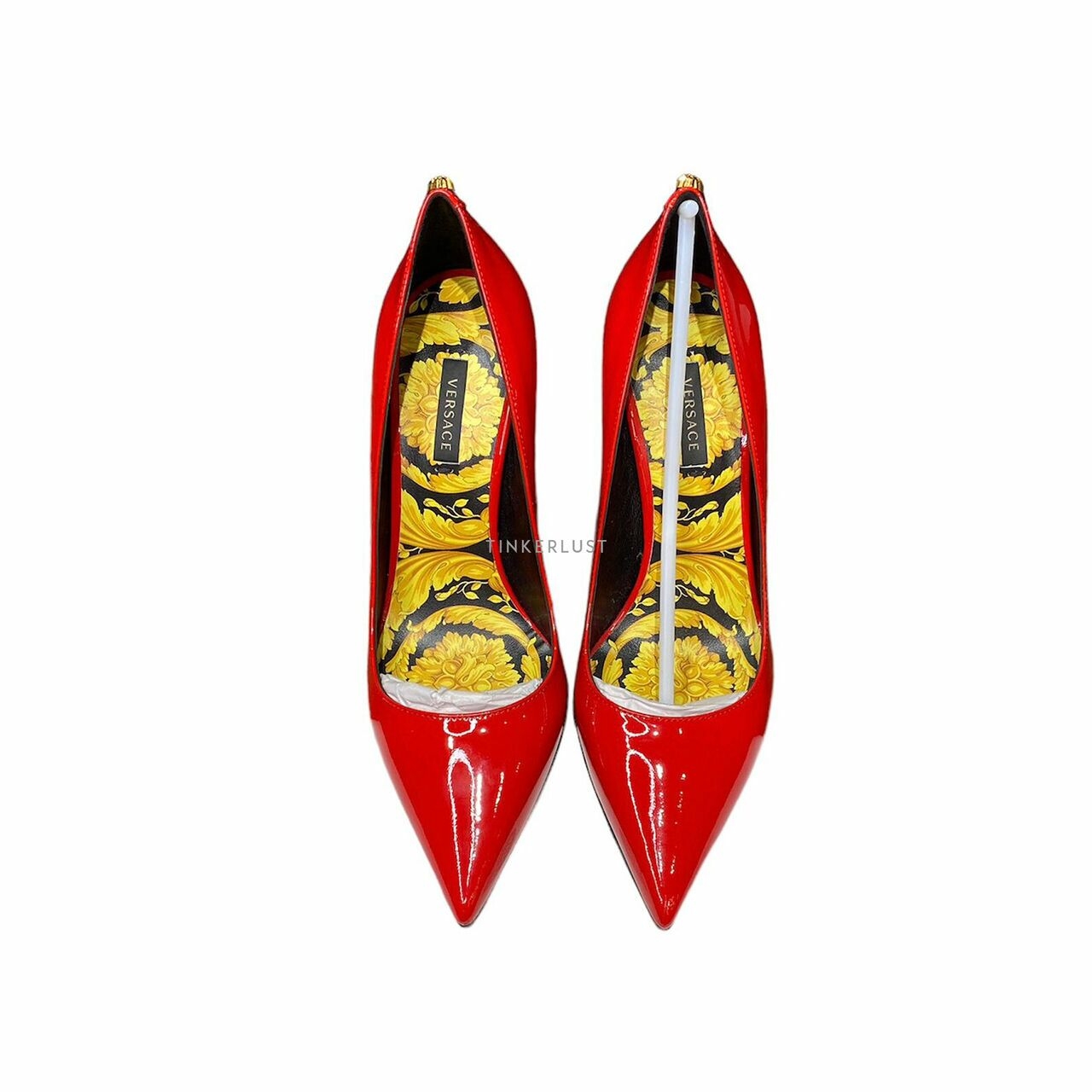 Versace Decolette Vernice in Red Heels