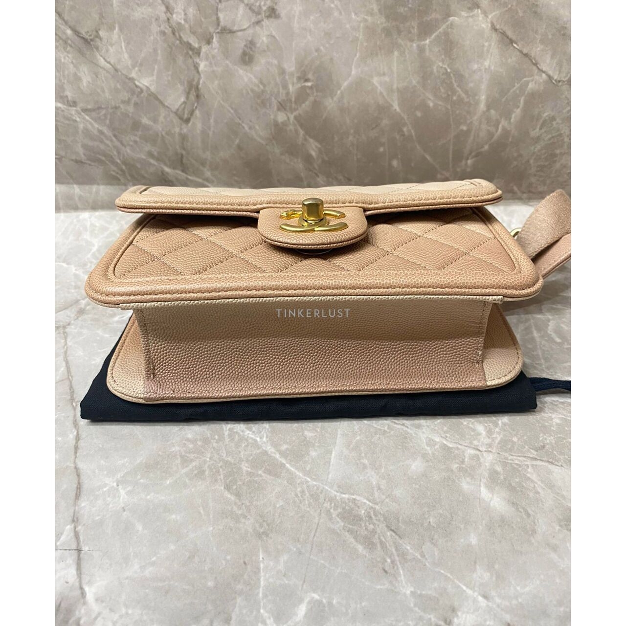 Chanel Waistbag Gradient Nude Caviar #27 GHW Sling Bag