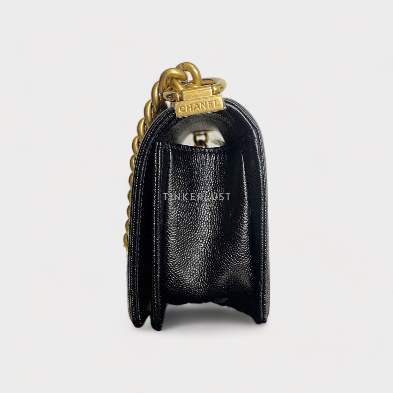 Chanel Boy Small Caviar Chevron Black GHW #24 Shoulder Bag