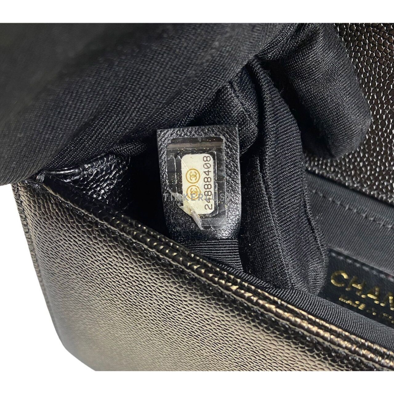 Chanel Boy Small Caviar Chevron Black GHW #24 Shoulder Bag