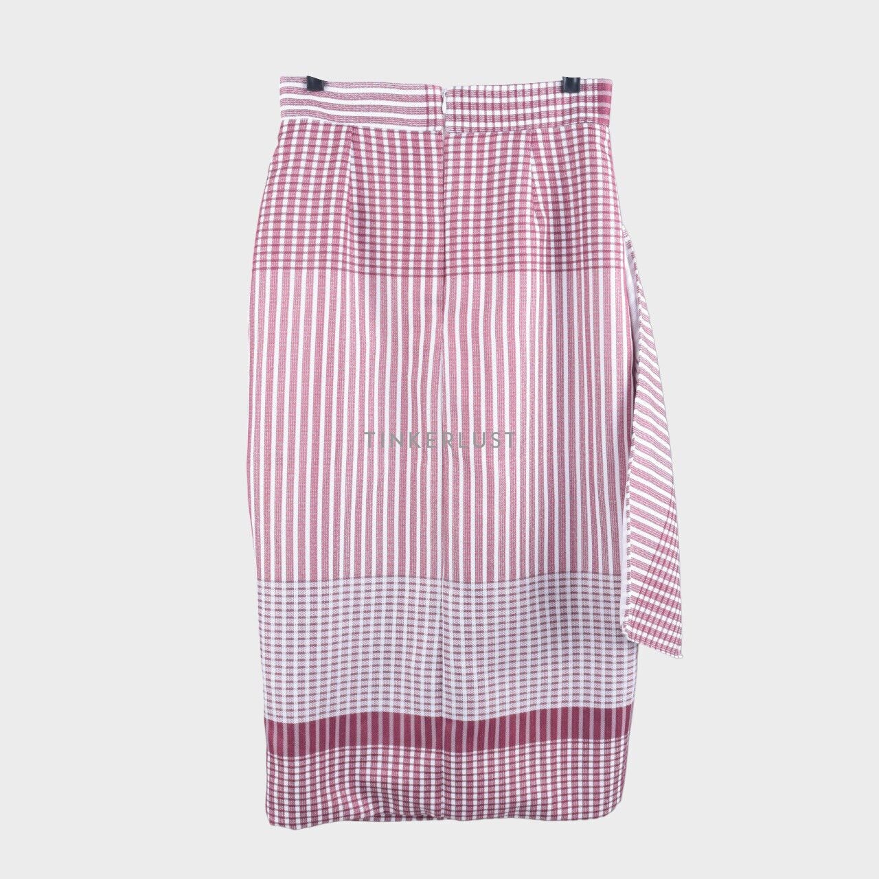 Maryalle White & Wine Asymmetric Midi Skirt