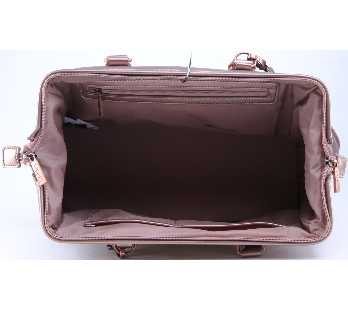 Lipault Rose Gold Miss Plume Small Bowling Satchel