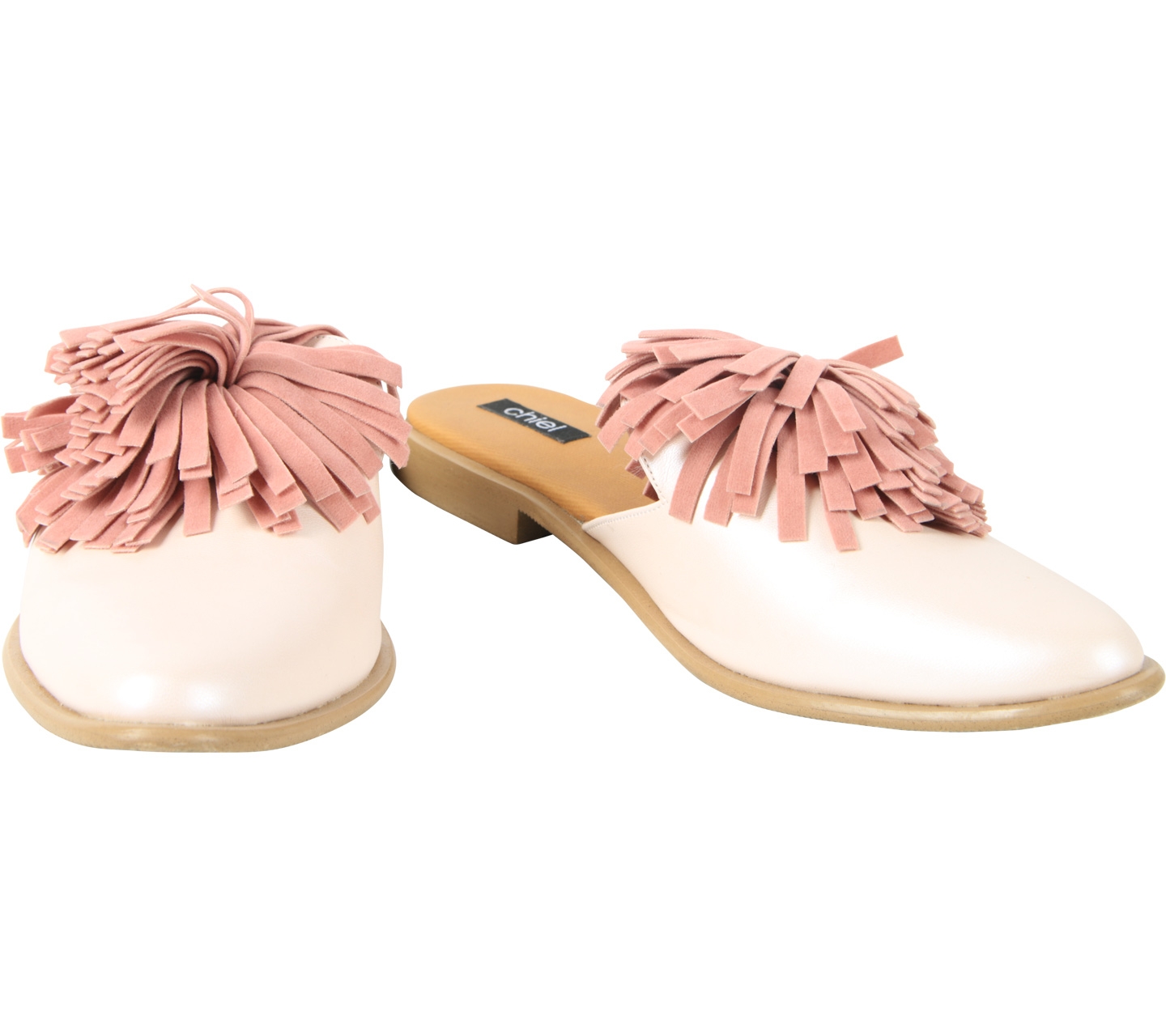 Chiel Pink Fringe Sandals