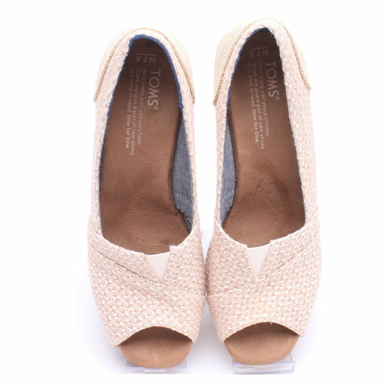 Toms Nude Classic Natural Moven Triangle With Cork Wedges