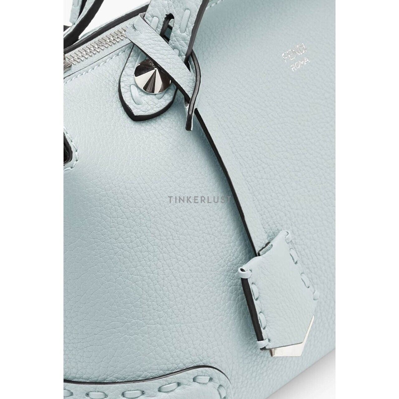 Fendi Small Selleria By The Way in Light Blue Leather