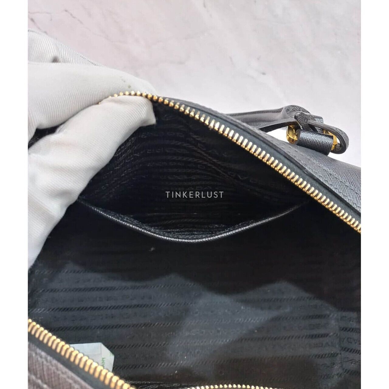 Prada Top-Handle Black Saffiano 2016 GHW Handbag