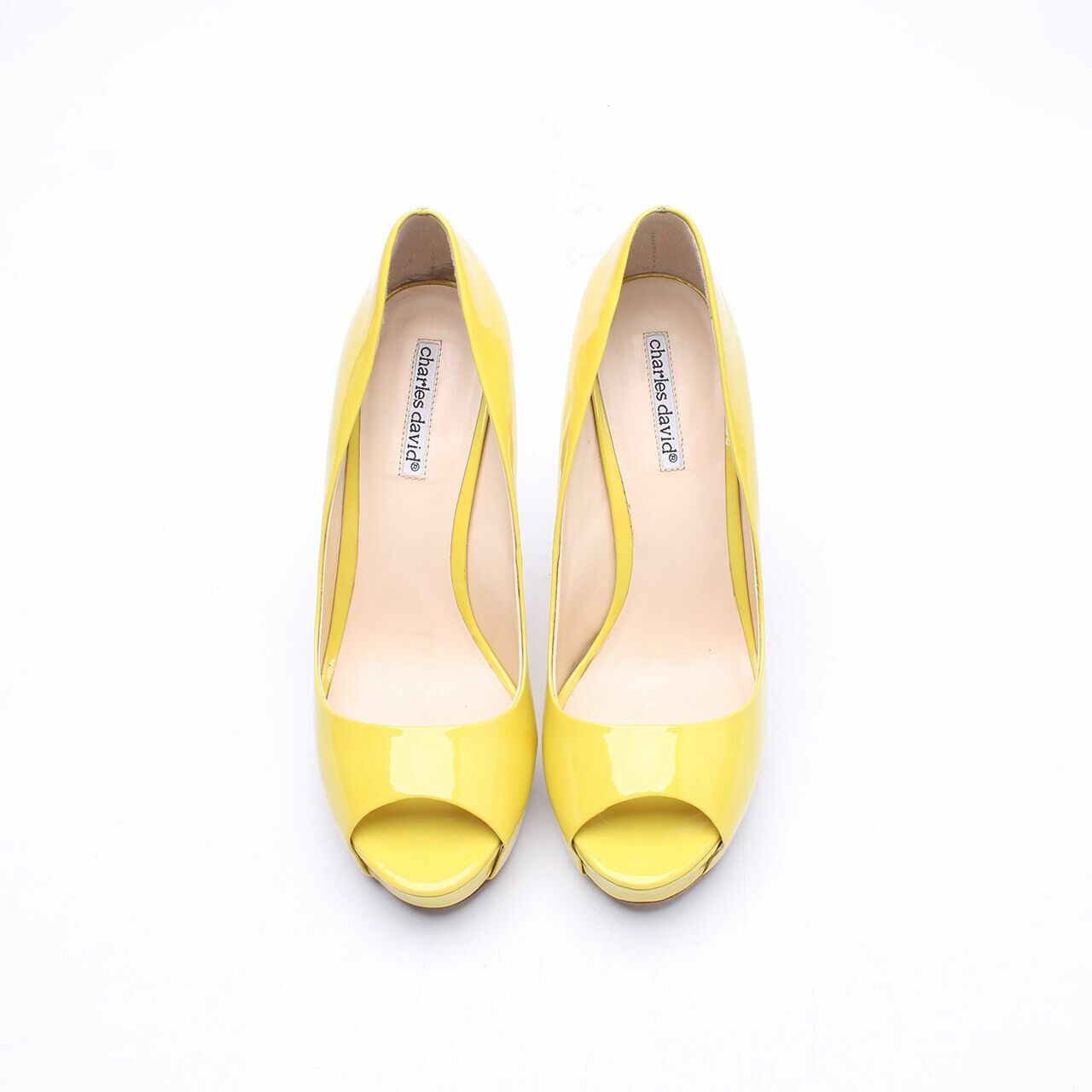 Charles David Lime Patent Leather Heels