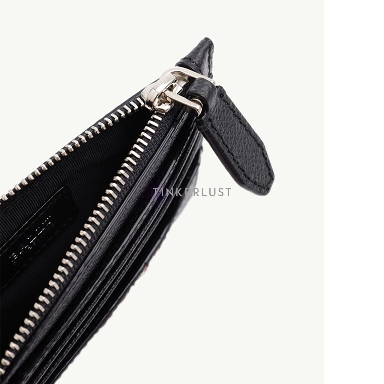 Bally Torck Zipper Card Holder in Black Bovine Leather Wallet