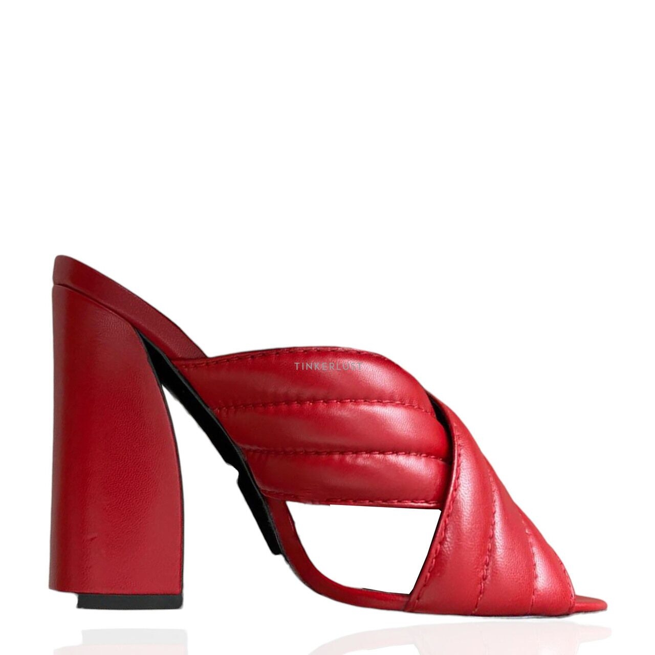 Gucci Crossover Red Leather Heels 