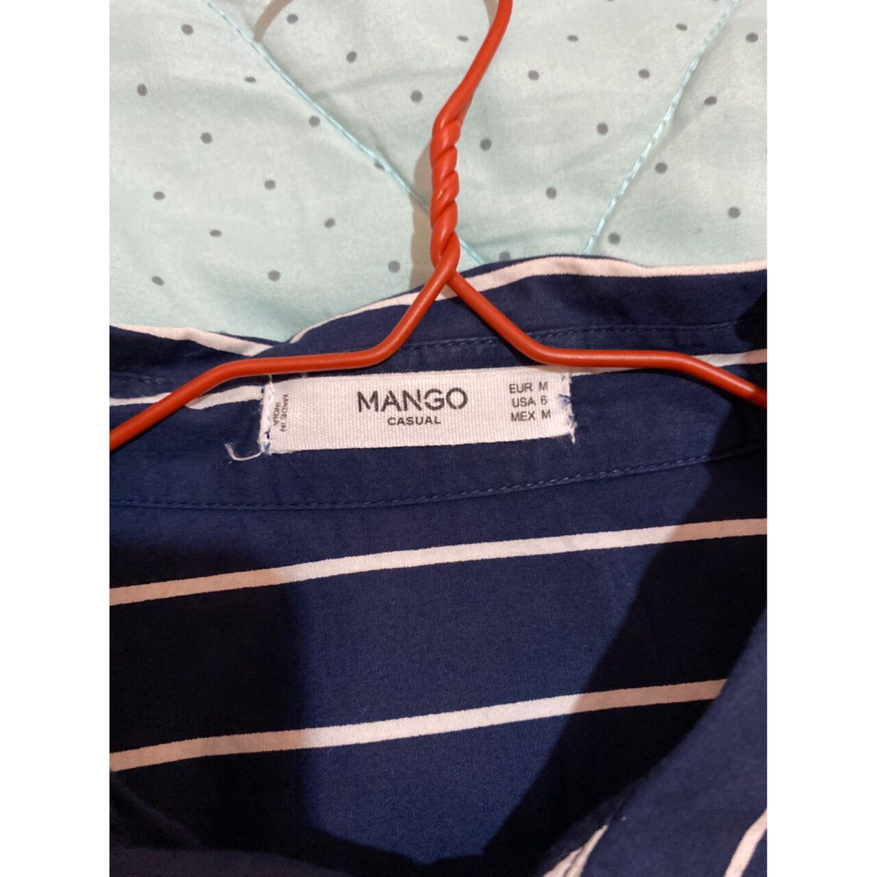 Mango Navy & White Stripes Mini Dress