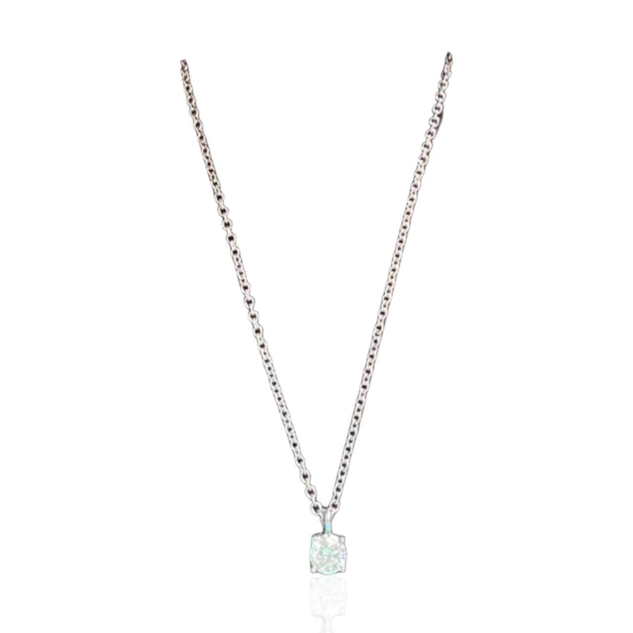 Tiffany Solitaire Diamond Platinum Pendant