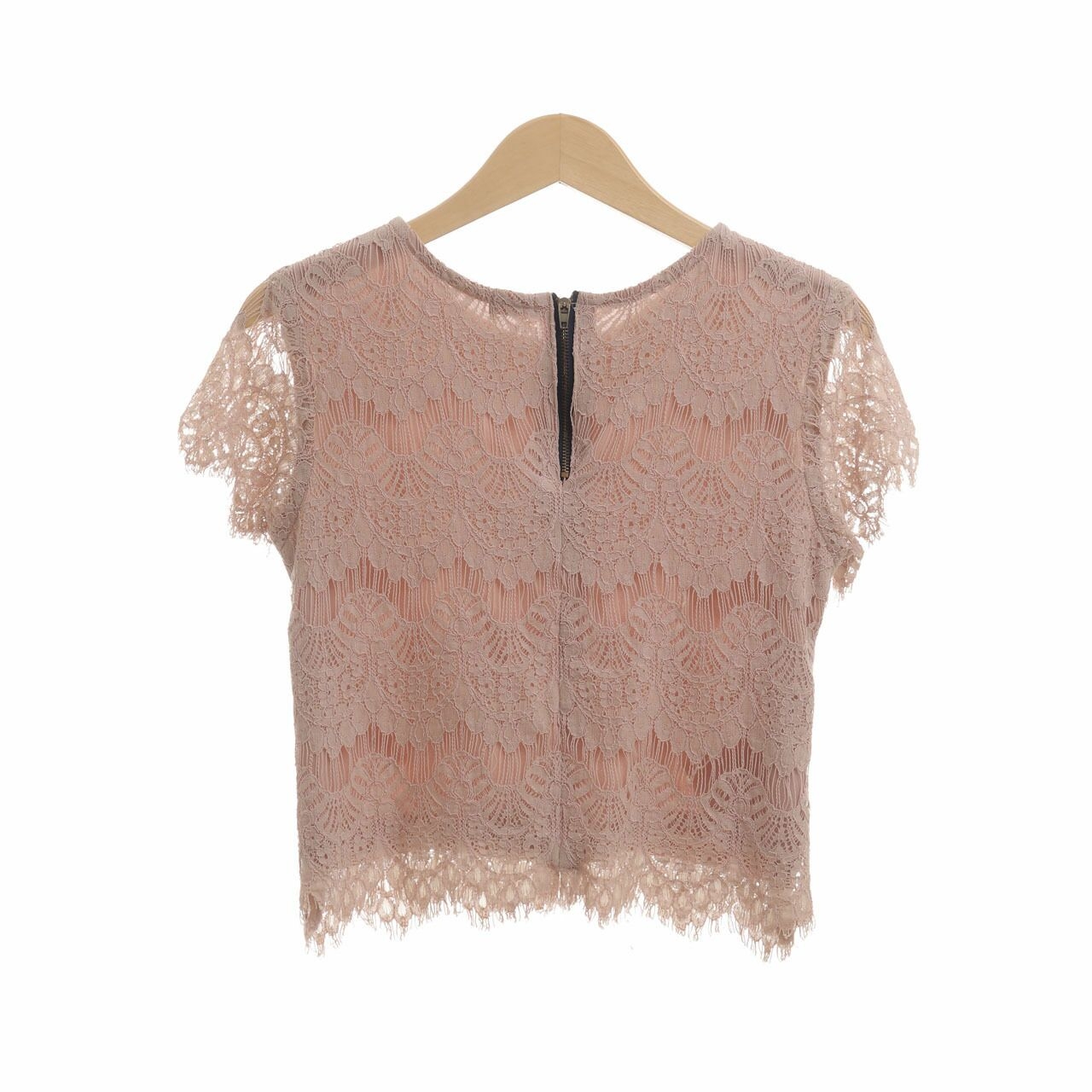 Ponytale Dusty Pink Lace Blouse