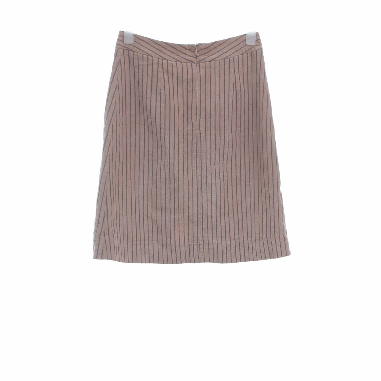 Karen Walker Nude Stripes Corduroy Mini Skirt