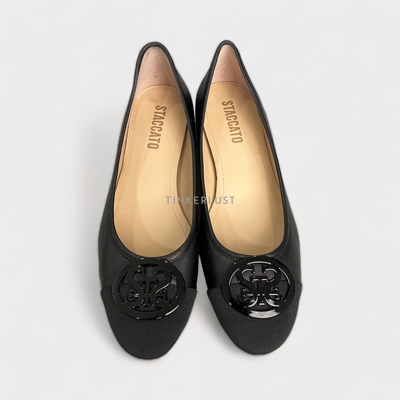 Staccato Black Flats Shoes