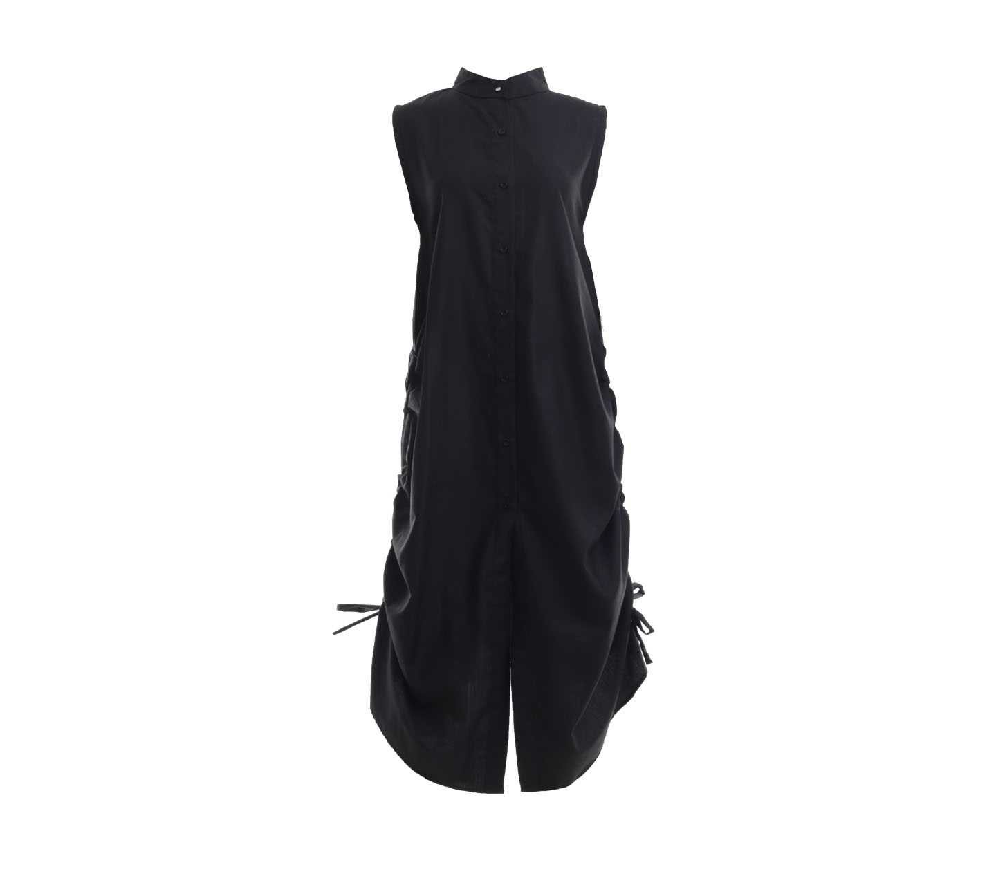 Namirah The Label Black Slit Midi Dress