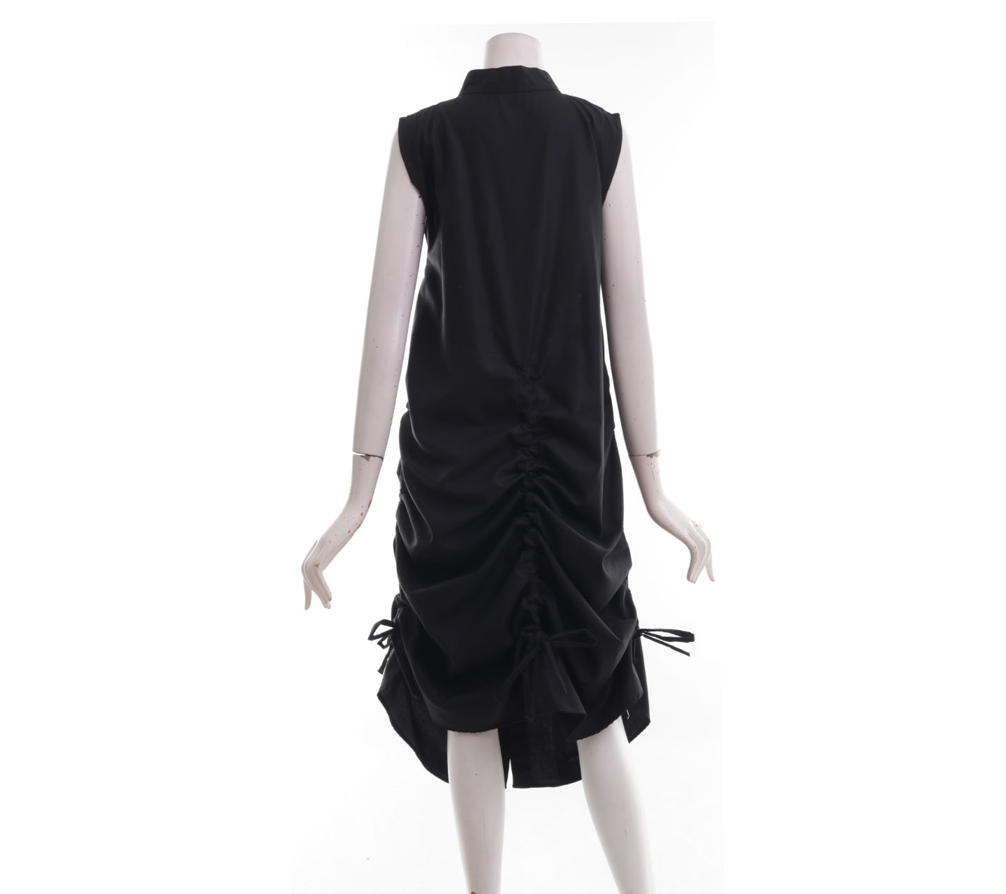 Namirah The Label Black Slit Midi Dress
