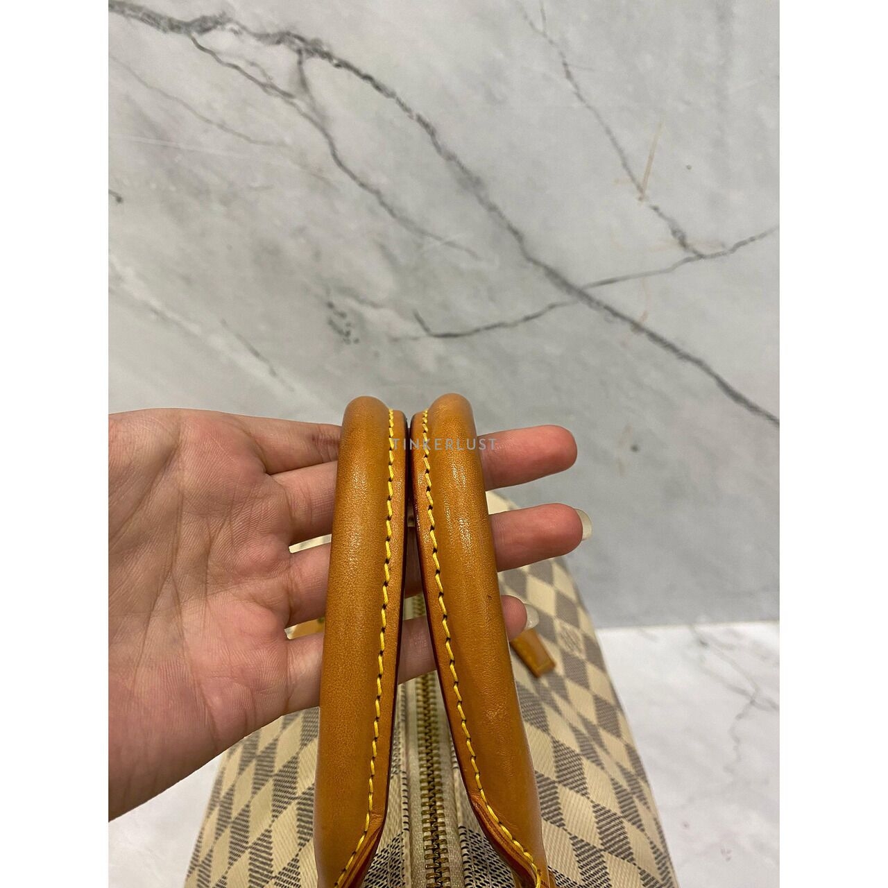 Louis Vuitton Speedy 30 Damier Azur GHW 2014 Handbag