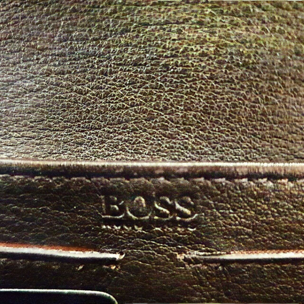 Boss By Hugo Boss Yellow and Black Clutch With Chain