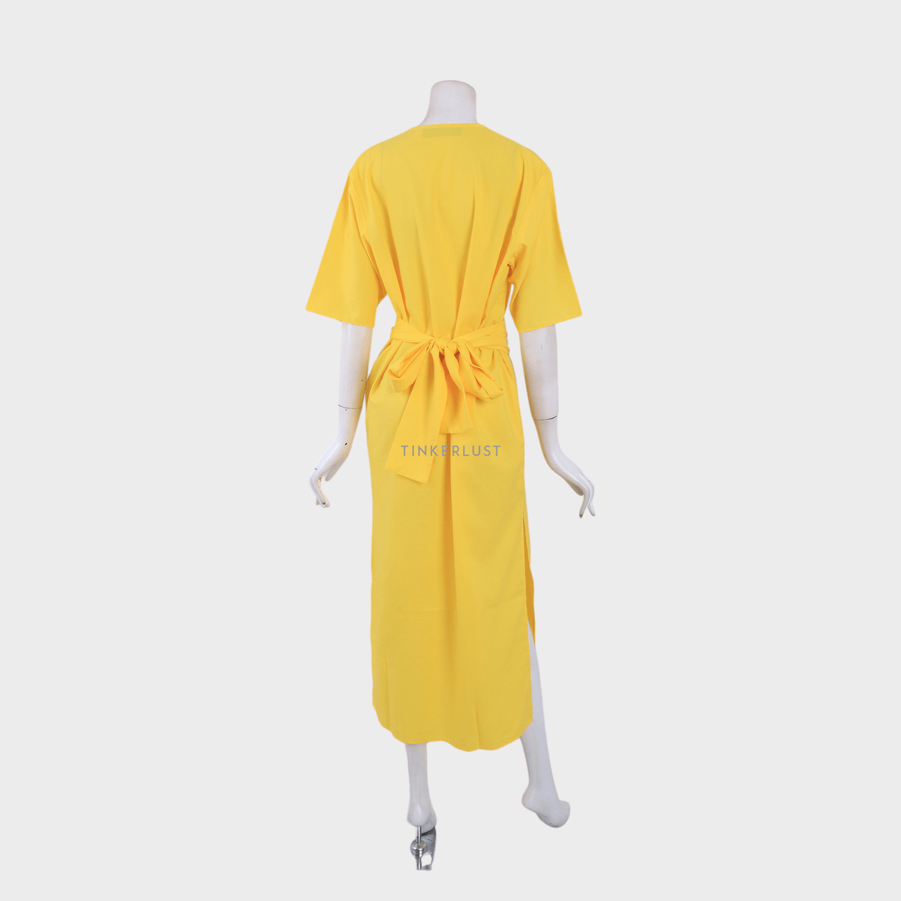 MARLEN Yellow Slit Long Dress