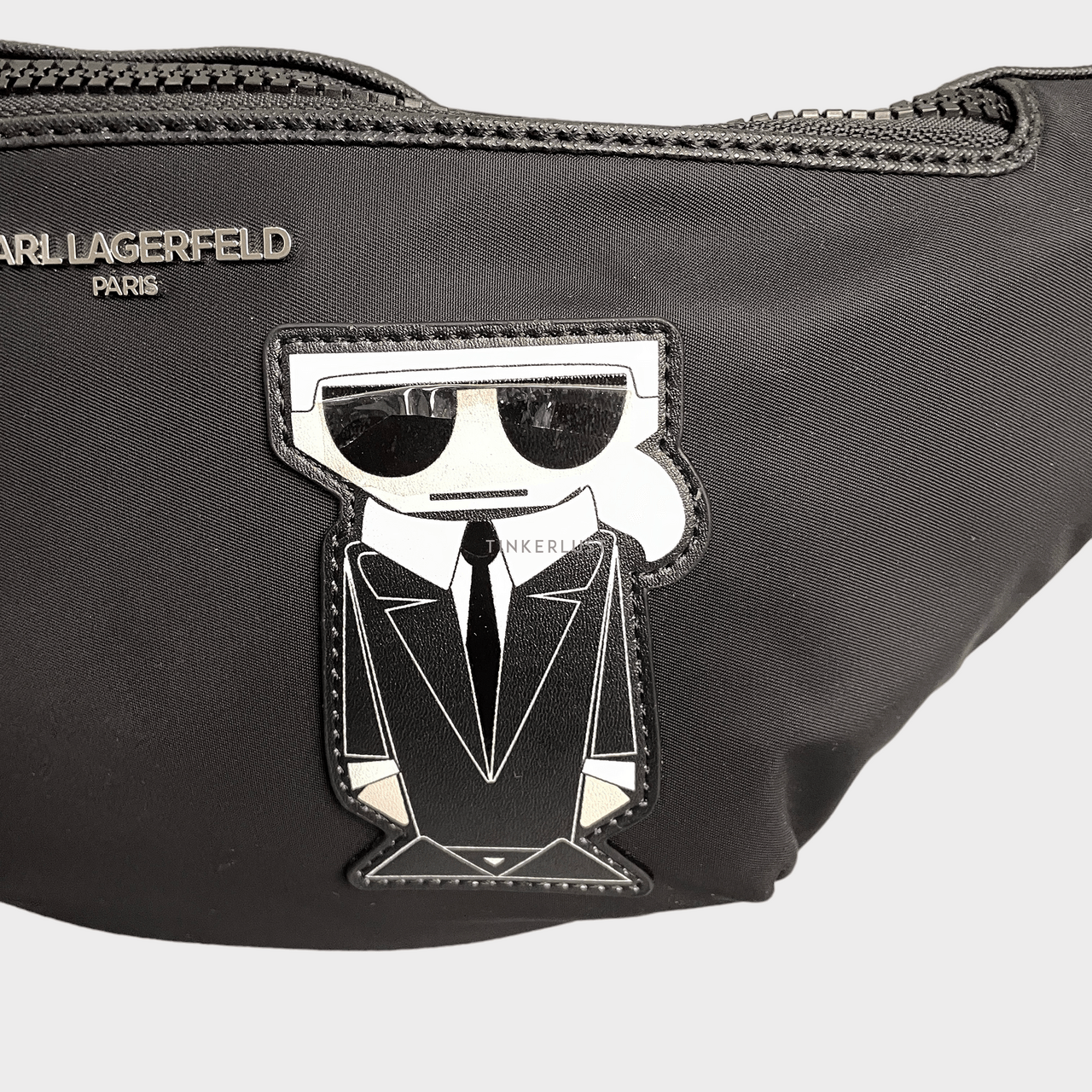 Karl Lagerfeld KL Beltbag Amour LH9IE1AG Black Nylon Sling Bag	