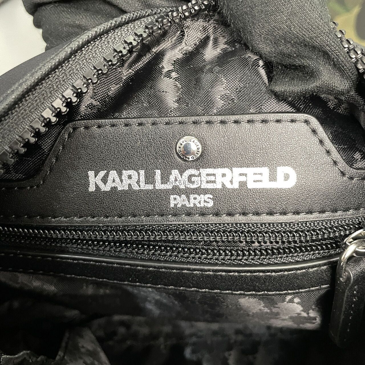 Karl Lagerfeld KL Beltbag Amour LH9IE1AG Black Nylon Sling Bag	