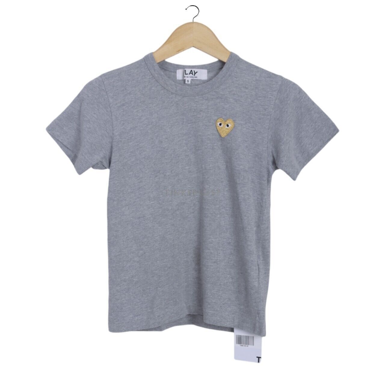 Play Comme des Garcons Gold Heart Grey Tshirt