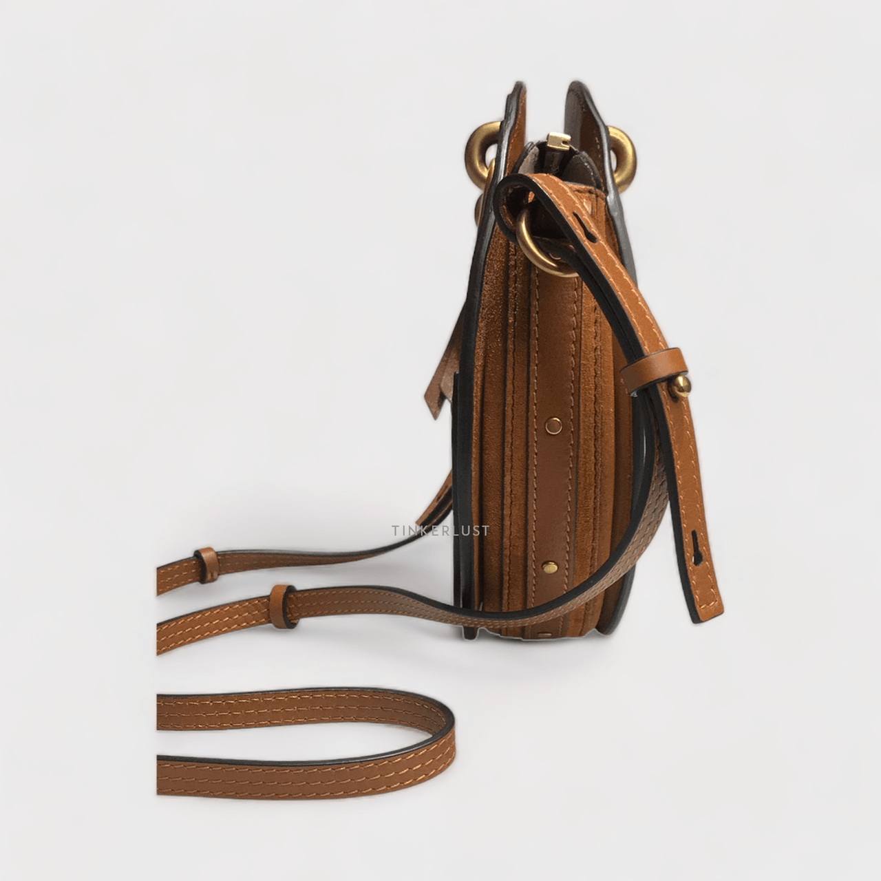 Chloe Small Pixie Bag in Brown Leather GHW Sling Bag