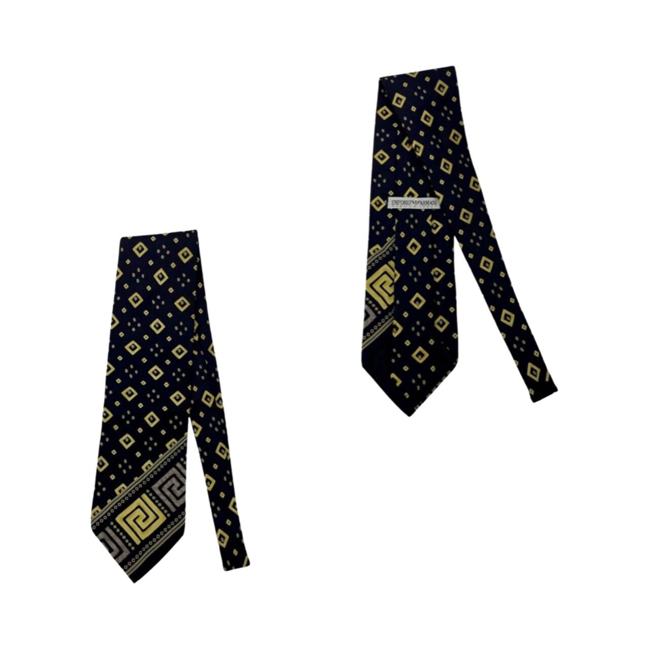 Emporio Armani Black & Yellow Silk Tie