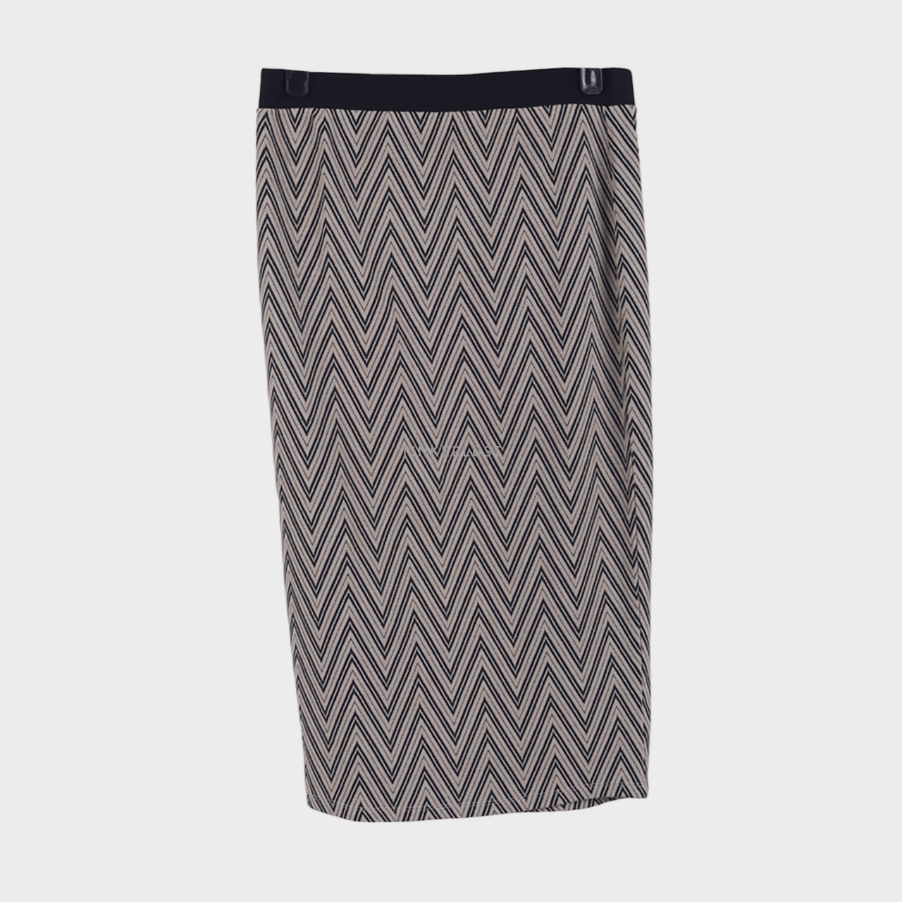 Dorothy Perkins Beige & Black Pattern Midi Skirt