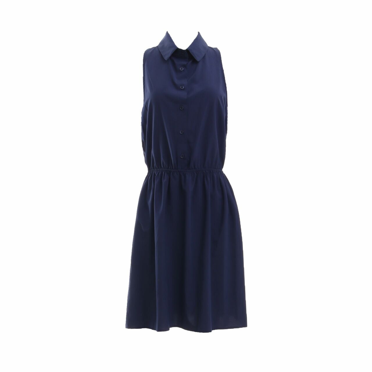 Aqua Dark Blue Mini Dress