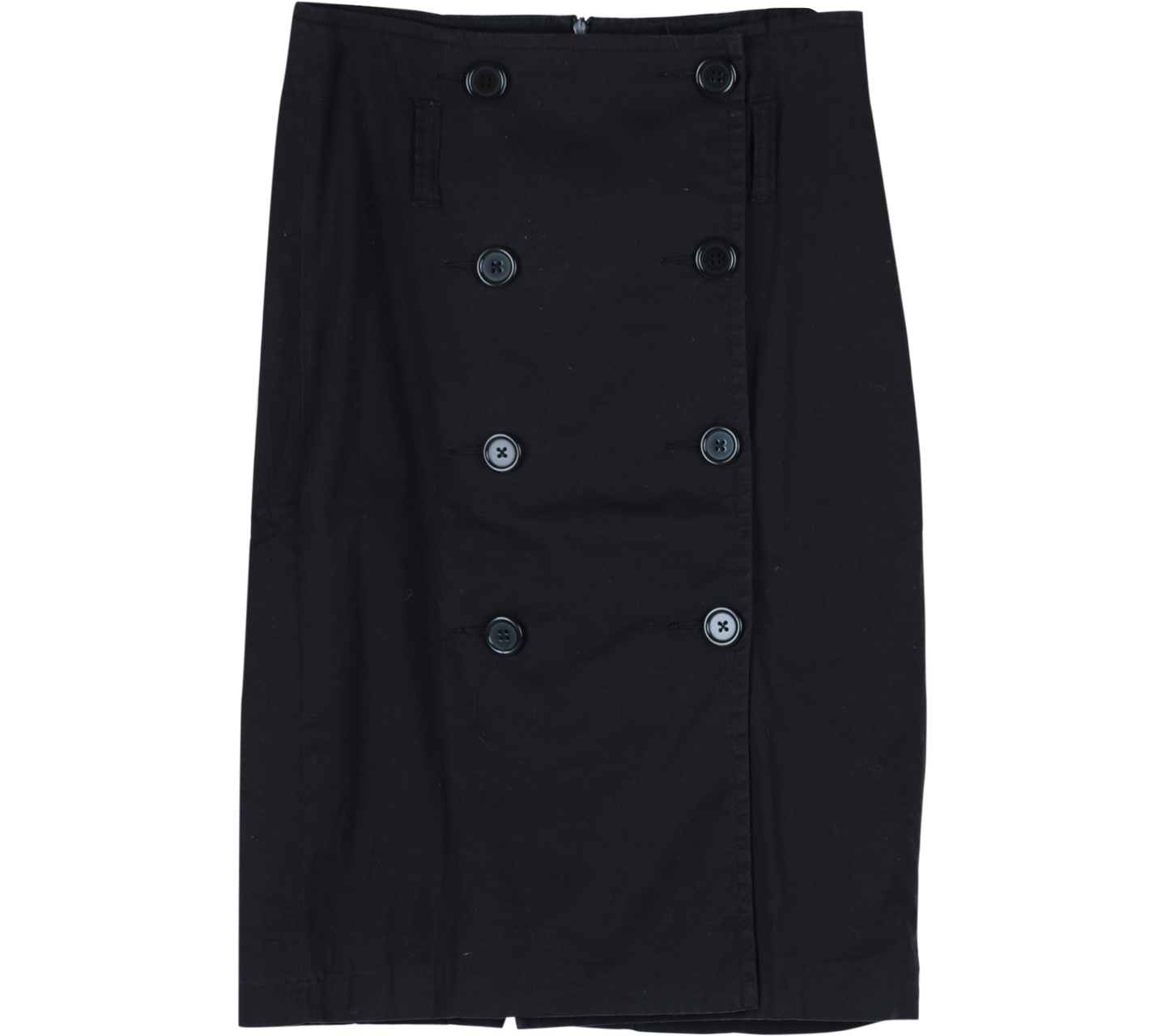Benetton Black Buttoned Skirt