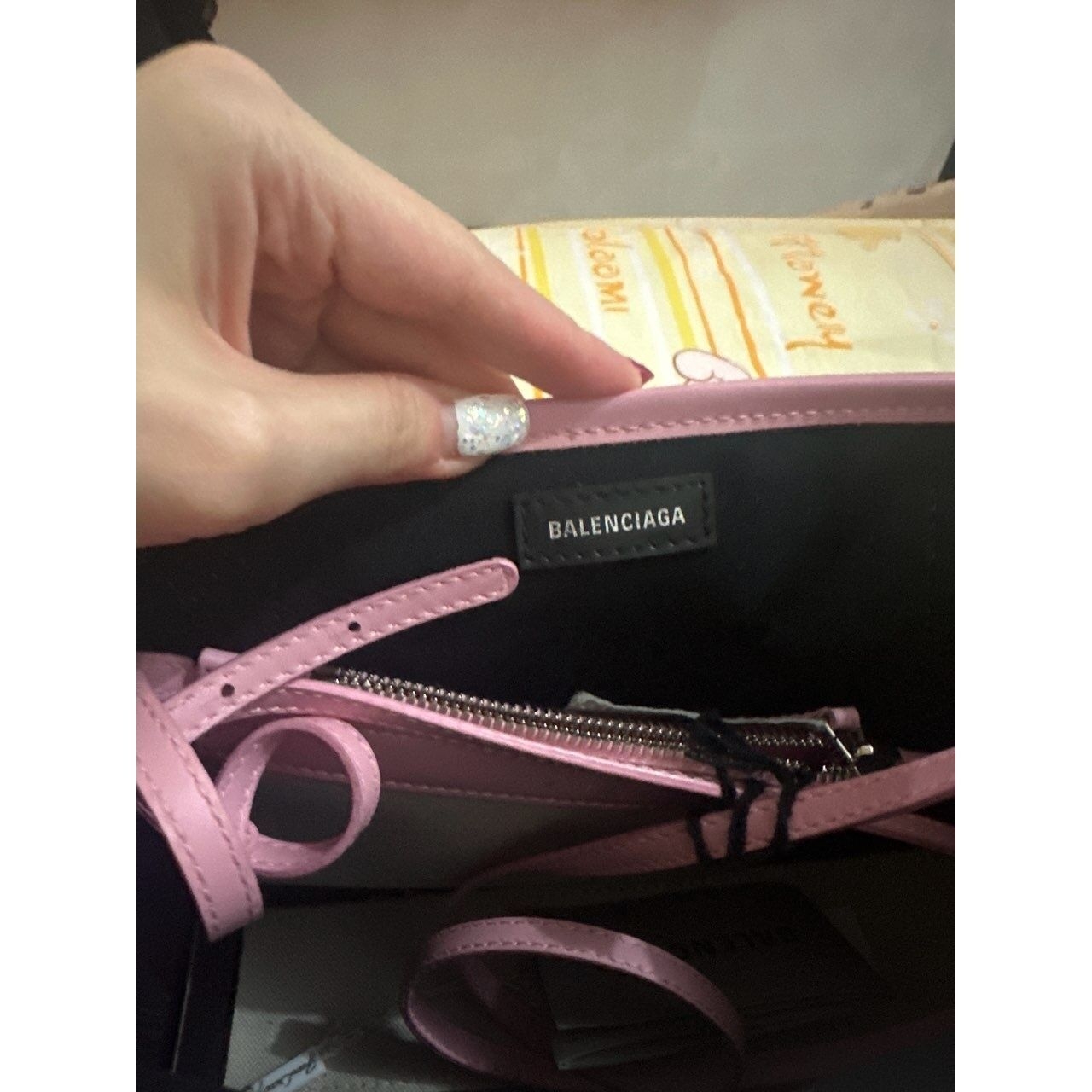 Balenciaga Cabas XS Pink Canvas Tote Bag