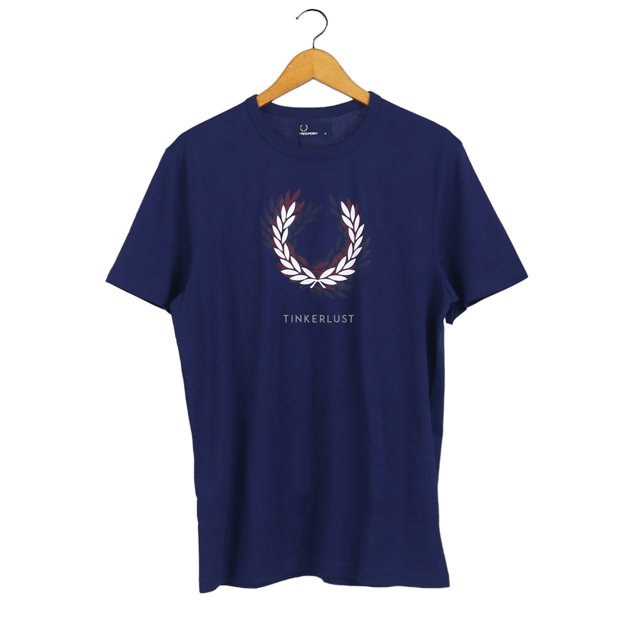Fred Perry Distored Laurel Wreath Navy T-Shirt